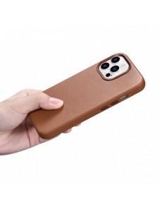 iCarer Case Läderfodral skal för iPhone 14 Pro Max Brown (WMI14220708-BN) (MagSafe-kompatibel)