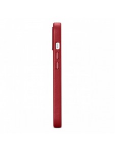 iCarer Fodral Läderfodral av naturläder för iPhone 14 Plus röd (kompatibel med MagSafe)
