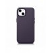 iCarer Case Läderfodral för iPhone 14 Plus mörklila (MagSafe-kompatibel)