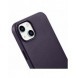 iCarer Case Läderfodral för iPhone 14 Plus mörklila (MagSafe-kompatibel)