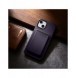 iCarer Case Läderfodral för iPhone 14 Plus mörklila (MagSafe-kompatibel)