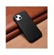 iCarer Fodral Läderfodral för iPhone 14 Plus äkta läderfodral svart (kompatibelt med MagSafe)
