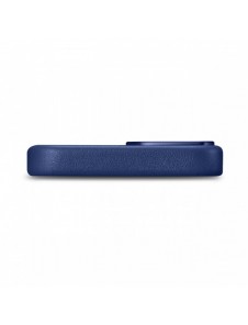 iCarer Fodral Läderfodral för iPhone 14 Plus äkta läderfodral blå (kompatibelt med MagSafe)