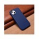 iCarer Fodral Läderfodral för iPhone 14 Plus äkta läderfodral blå (kompatibelt med MagSafe)
