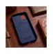 iCarer Fodral Läderfodral för iPhone 14 Plus äkta läderfodral blå (kompatibelt med MagSafe)