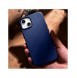 iCarer Fodral Läderfodral för iPhone 14 Plus äkta läderfodral blå (kompatibelt med MagSafe)