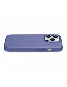 iCarer Fodral Läderfodral Äkta läderfodral för iPhone 14 Pro Ljuslila (WMI14220706-LP) (MagSafe-kompatibel)
