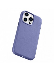 iCarer Fodral Läderfodral Äkta läderfodral för iPhone 14 Pro Ljuslila (WMI14220706-LP) (MagSafe-kompatibel)