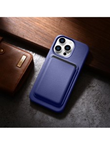 iCarer Fodral Läderfodral Äkta läderfodral för iPhone 14 Pro Ljuslila (WMI14220706-LP) (MagSafe-kompatibel)