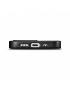 iCarer Fodral Läderfodral Äkta läderfodral för iPhone 14 Pro Max svart (WMI14220708-BK) (MagSafe-kompatibel)
