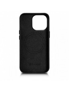 iCarer Fodral Läderfodral Äkta läderfodral för iPhone 14 Pro Max svart (WMI14220708-BK) (MagSafe-kompatibel)