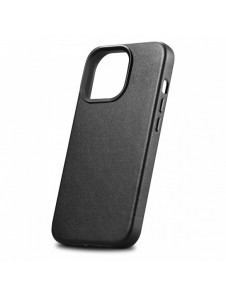 iCarer Fodral Läderfodral Äkta läderfodral för iPhone 14 Pro Max svart (WMI14220708-BK) (MagSafe-kompatibel)
