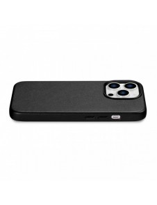 iCarer Fodral Läderfodral Äkta läderfodral för iPhone 14 Pro Max svart (WMI14220708-BK) (MagSafe-kompatibel)