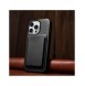 iCarer Fodral Läderfodral Äkta läderfodral för iPhone 14 Pro Max svart (WMI14220708-BK) (MagSafe-kompatibel)