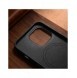 iCarer Fodral Läderfodral Äkta läderfodral för iPhone 14 Pro Max svart (WMI14220708-BK) (MagSafe-kompatibel)