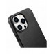 iCarer Fodral Läderfodral Äkta läderfodral för iPhone 14 Pro Max svart (WMI14220708-BK) (MagSafe-kompatibel)