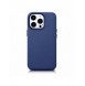 iCarer Case Läderfodral Äkta läderfodral för iPhone 14 Pro Max blå (WMI14220708-BU) (MagSafe-kompatibel)