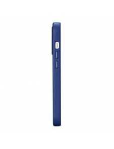 iCarer Case Läderfodral Äkta läderfodral för iPhone 14 Pro Max blå (WMI14220708-BU) (MagSafe-kompatibel)