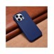 iCarer Case Läderfodral Äkta läderfodral för iPhone 14 Pro Max blå (WMI14220708-BU) (MagSafe-kompatibel)