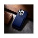 iCarer Case Läderfodral Äkta läderfodral för iPhone 14 Pro Max blå (WMI14220708-BU) (MagSafe-kompatibel)