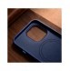 iCarer Case Läderfodral Äkta läderfodral för iPhone 14 Pro Max blå (WMI14220708-BU) (MagSafe-kompatibel)