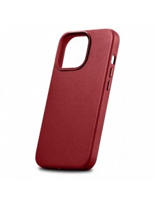 iCarer Fodral Läderfodral Äkta läderfodral för iPhone 14 Pro Max röd (WMI14220708-RD) (MagSafe-kompatibel)