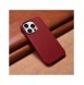 iCarer Fodral Läderfodral Äkta läderfodral för iPhone 14 Pro Max röd (WMI14220708-RD) (MagSafe-kompatibel)