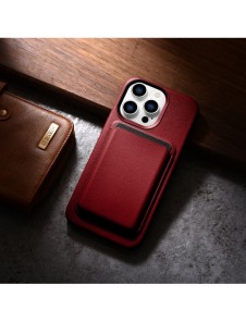 iCarer Fodral Läderfodral Äkta läderfodral för iPhone 14 Pro Max röd (WMI14220708-RD) (MagSafe-kompatibel)