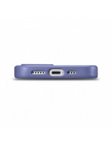 iCarer Fodral Läderfodral Äkta läder iPhone 14 Plus Ljuslila (MagSafe-kompatibel)