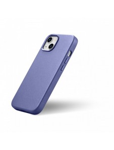 iCarer Fodral Läderfodral Äkta läder iPhone 14 Plus Ljuslila (MagSafe-kompatibel)