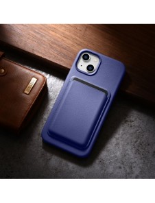 iCarer Fodral Läderfodral Äkta läder iPhone 14 Plus Ljuslila (MagSafe-kompatibel)