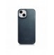 iCarer CE Oil Wax Premium Leather Folio Case iPhone 14 Plus magnetiskt flipfodral MagSafe blå (AKI14220707-BU)