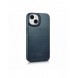 iCarer CE Oil Wax Premium Leather Folio Case iPhone 14 Plus magnetiskt flipfodral MagSafe blå (AKI14220707-BU)
