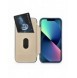 iCarer CE Oil Wax Premium Leather Folio Case iPhone 14 Plus magnetiskt flipfodral MagSafe blå (AKI14220707-BU)