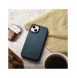 iCarer CE Oil Wax Premium Leather Folio Case iPhone 14 Plus magnetiskt flipfodral MagSafe blå (AKI14220707-BU)
