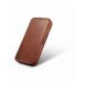 iCarer CE Oil Wax Premium Läder Foliofodral iPhone 14 Plus magnetiskt flipfodral MagSafe brun (AKI14220707-BN)