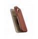 iCarer CE Oil Wax Premium Läder Foliofodral iPhone 14 Plus magnetiskt flipfodral MagSafe brun (AKI14220707-BN)