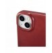 iCarer CE Oil Wax Premium Leather Folio Fodral iPhone 14 Plus Magnetic Flip Leather Folio Fodral MagSafe Röd (AKI14220707-RD)