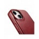 iCarer CE Oil Wax Premium Leather Folio Fodral iPhone 14 Plus Magnetic Flip Leather Folio Fodral MagSafe Röd (AKI14220707-RD)