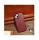 iCarer CE Oil Wax Premium Leather Folio Fodral iPhone 14 Plus Magnetic Flip Leather Folio Fodral MagSafe Röd (AKI14220707-RD)