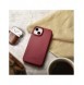 iCarer CE Oil Wax Premium Leather Folio Fodral iPhone 14 Plus Magnetic Flip Leather Folio Fodral MagSafe Röd (AKI14220707-RD)