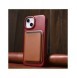 iCarer CE Oil Wax Premium Leather Folio Fodral iPhone 14 Plus Magnetic Flip Leather Folio Fodral MagSafe Röd (AKI14220707-RD)
