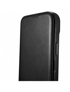 iCarer CE Oil Wax Premium Leather Folio Case Läderfodral iPhone 14 Plus Magnetic Flip MagSafe Black (AKI14220707-BK)