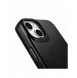 iCarer CE Oil Wax Premium Leather Folio Case Läderfodral iPhone 14 Plus Magnetic Flip MagSafe Black (AKI14220707-BK)