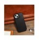 iCarer CE Oil Wax Premium Leather Folio Case Läderfodral iPhone 14 Plus Magnetic Flip MagSafe Black (AKI14220707-BK)