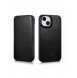 iCarer CE Oil Wax Premium Leather Folio Case Läderfodral iPhone 14 Plus Magnetic Flip MagSafe Black (AKI14220707-BK)