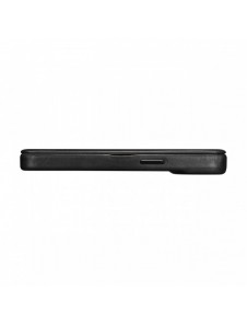 iCarer CE Oil Wax Premium Leather Folio Case Läderfodral iPhone 14 Pro Magnetic Flip MagSafe Black (AKI14220706-BK)