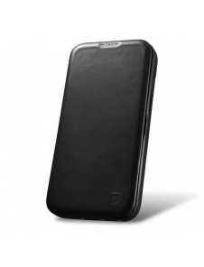 iCarer CE Oil Wax Premium Leather Folio Case Läderfodral iPhone 14 Pro Magnetic Flip MagSafe Black (AKI14220706-BK)