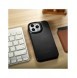 iCarer CE Oil Wax Premium Leather Folio Case Läderfodral iPhone 14 Pro Magnetic Flip MagSafe Black (AKI14220706-BK)
