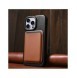 iCarer CE Oil Wax Premium Leather Folio Case Läderfodral iPhone 14 Pro Magnetic Flip MagSafe Black (AKI14220706-BK)